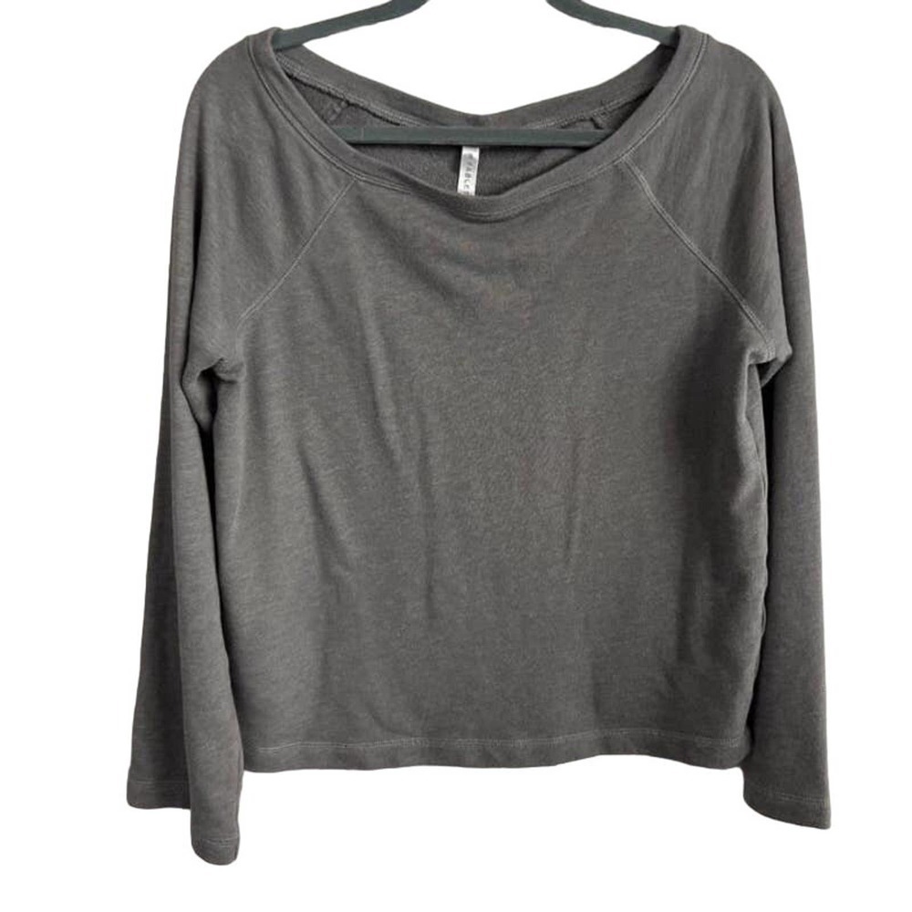 Fabletics Gray Isabel Terry "Cute AF" Rainbow Sweatshirt - Picture 2 of 5